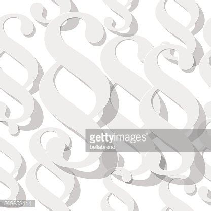 Paragraph Paper Symbols Seamless Pattern On A White Background Stock