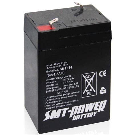 Jual Battery Baterai Accu Aki Kering Vrla Ups Smt Power 6volt 4 5ah