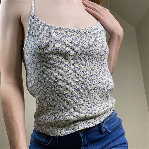 Abercrombie Fitch Floral Cami Tank Size M Scoop Depop