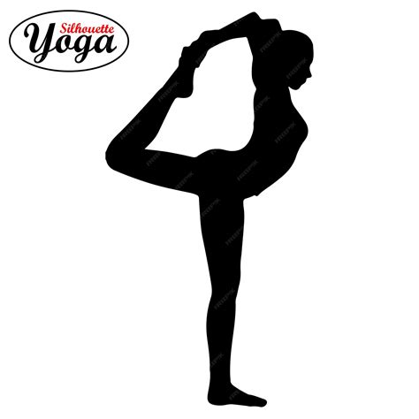 Yoga, silueta, mujer | Vector Premium