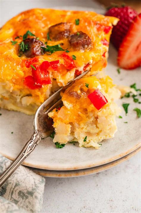 Sausage And Egg Breakfast Casserole Foxes Love Lemons