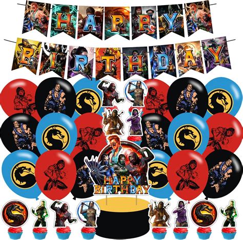 Mortal Kombat Legends Party Supplies Birthday Party Decorations For Mortal Kombat