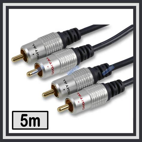 Pure Ofc Shielded Twin Phono Cable Lead Stereo Audio 2 X Rca To 2 X Rca