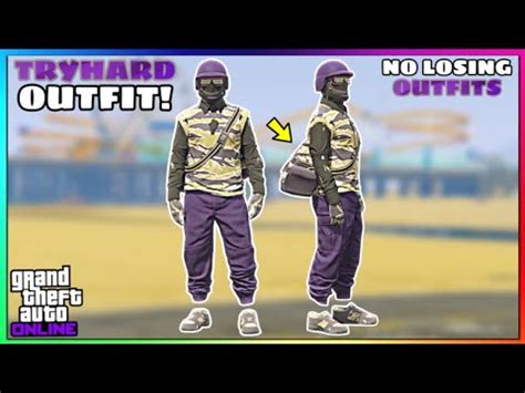 Easy Purple Joggers Ripped Contrast Shirt Glitch Tryhard Modded Outfit