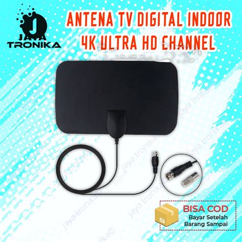 Jual ANTENA TV DIGITAL INDOOR DVB T2 4K High Gain 25dB ULTRA HD CHANNEL