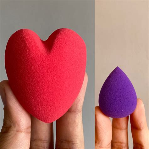 Smooth And Even Makeup Sponge Set Full Size Red Heart Shaped Etsy