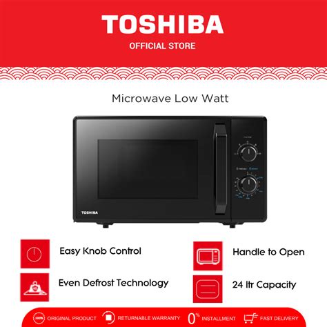 Jual Toshiba Microwave Mw2 Mm24cbk F Low Watt 450w Kapasitas 24l