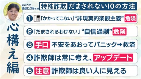 だまされないための10のポイント 特殊詐欺対策の専門家が語る 「気を付けて」は意味がない 特集 ニュース 関西テレビ放送 カンテレ