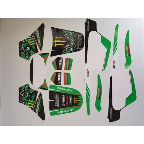 Kit D Co Autocollant Green Aligator Pour Mini Moto Pw Pw Pw Pw