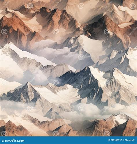 Seamless Top View Of Mountain Ranges Stock Image Image Of Banner