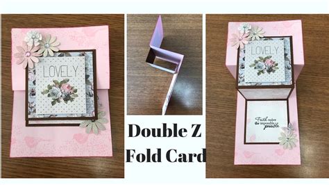 Double Z Fold Card Using Supplies From Our March Kit Youtube