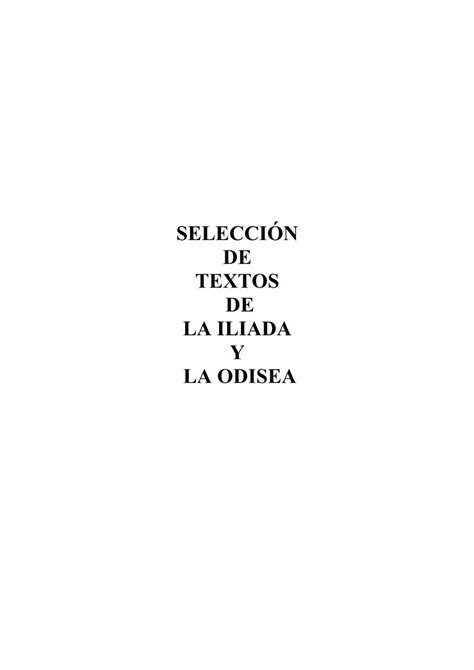 PDF SELECCIÓN DE TEXTOS DE LA ILIADA Y LA ODISEA DOKUMEN TIPS