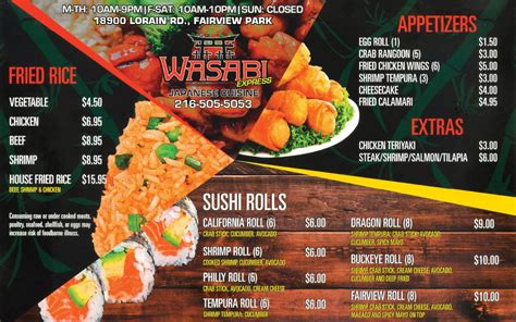 Wasabi Express Japanese Cuisine Opens In Fairview Park The Villager Newspaper Online