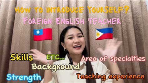 How To Introduce Yourself As A Foreign English Teacher For ESL CLASS