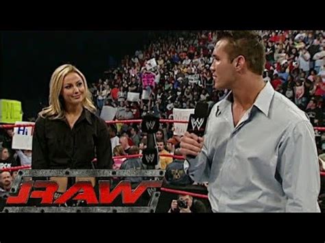 Randy Orton Turns Heel RKO S Stacy Keibler RAW Mar 21 2005 YouTube