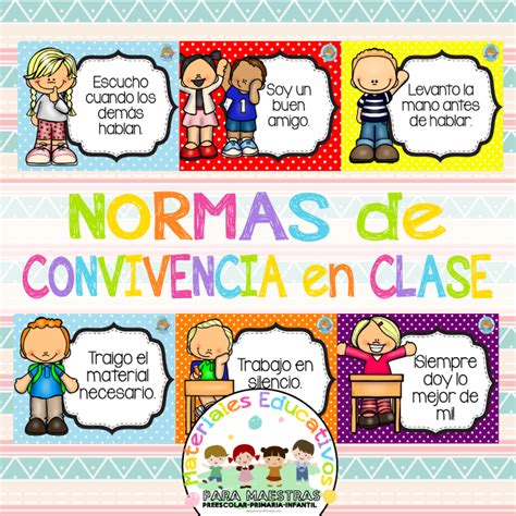 Normas Del Aula Acuerdos De Convivencia Escolar Normas De Clase Hot