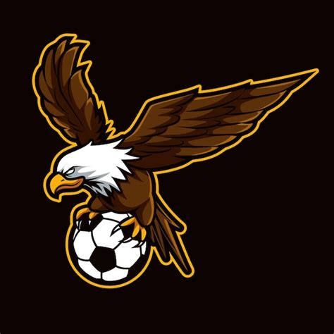 Premium Vector Eagle Fly Football Mascot Logo Vector Illustration