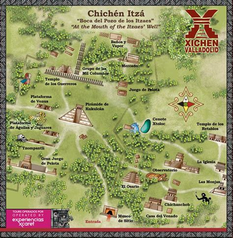 Map Chichen Itza | Chichen itza, Historia de mexico, Mexico tradiciones