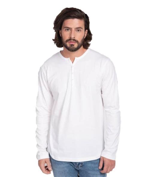 Buy Lazychunks Men White Solid Cotton Full Sleeve T Shirt Online At