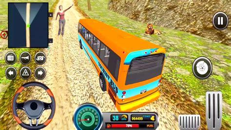 Uphill Off Road Bus Driving Simulator Orange School Bus Driving