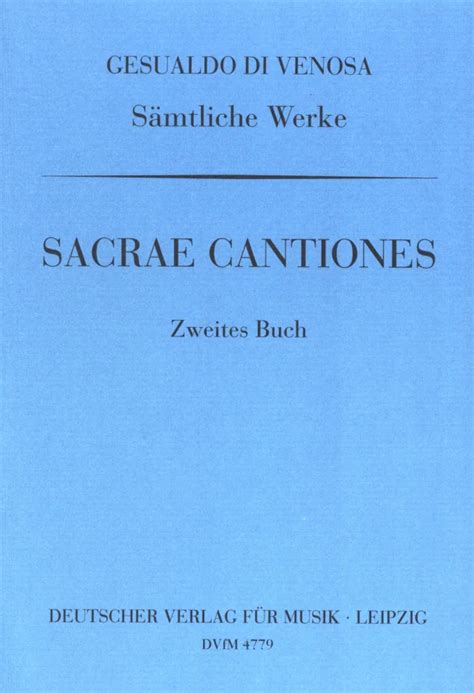 Sämtliche Werke IX Sacrae Cantiones II von Carlo Gesualdo di Venosa