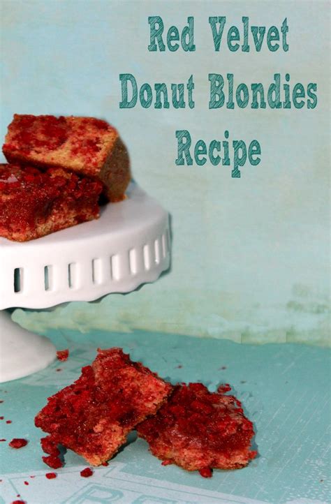 Red Velvet Donut Blondies Recipe ⋆ Makobi Scribe Recipe Brownies