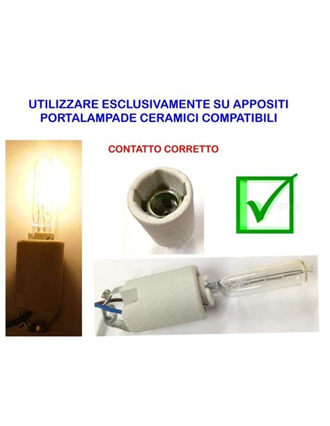 Lampada Alogena Tubolare Basso Consumo E14 120w 150w 2220 Lumen