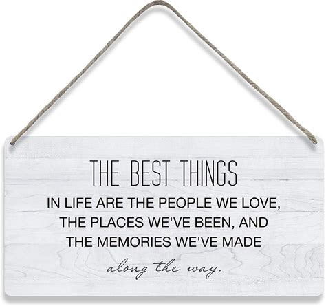 New Door Sign 10x5 Inch Rustic The Best Things In Life Are The People