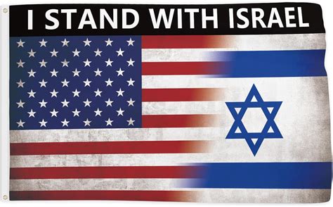 Probsin Israel Flag 3x5 Ft Usa American I Stand With