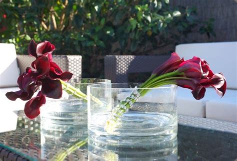 Black Calla Schwartzwalder Calla Lily Crystal Centerpieces Aileen Tran