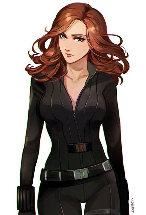 Black Widow And Natasha Romanoff Marvel And 2 More Drawn By Kadeart