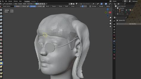 Female Head Blender Sculpting Timelapse Practice 22 Youtube