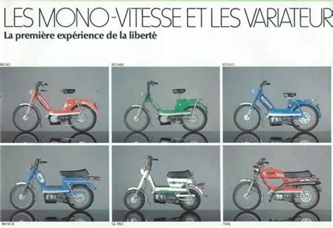 PEUGEOT CYCLOMOTEURS ET vélos Lot de 7 prospectus brochure catalogue