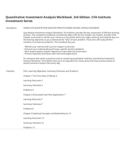 Free 10 Sample Quantitative Analysis Templates In Ms Word Pdf