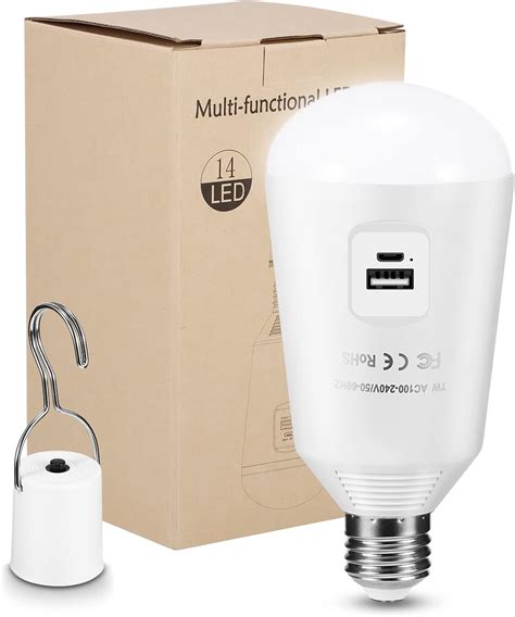 Ampoule Rechargeable Led W E Lampe Led Mah Ampoule De Secours