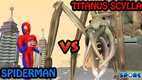 Spiderman Vs Titanus Scylla Hero Vs Titan S1E4 SPORE YouTube