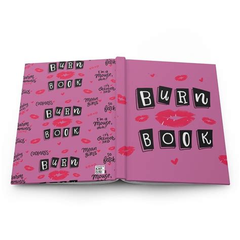 Burn Book Mean Girls Journal, Mean Girls Notebook, Burn Book From Mean ...