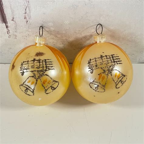 Vintage West Germany Blown Glass Christmas Ornaments Pc Glittered