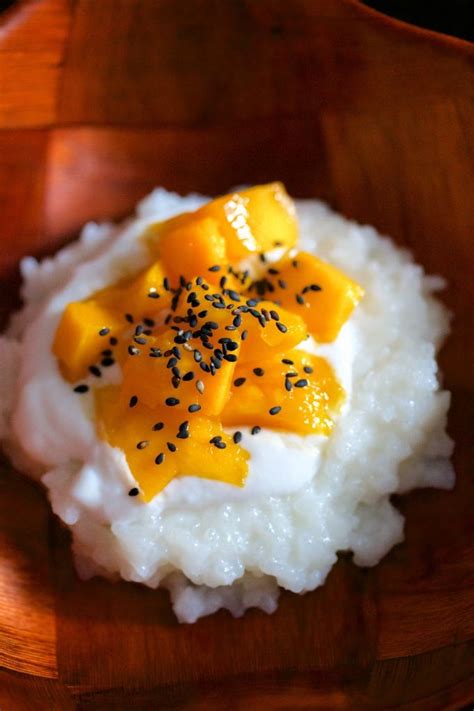 Riz gluant thaï au lait de coco et à la mangue végan et sans gluten