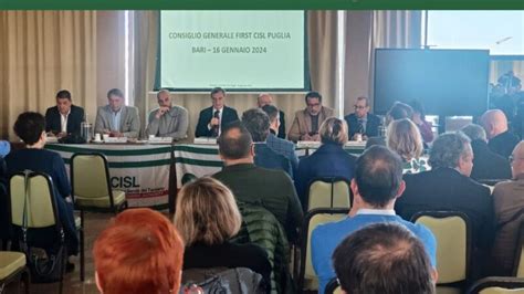 Si è svolto a Bari il Consiglio generale di First Cisl Puglia La