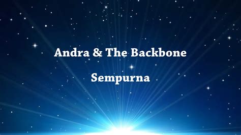 Andra And The Backbone Sempurna Karaoke Piano Version Youtube Music