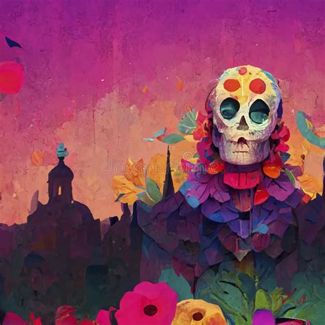 Beautiful Illustration Of The Day Of The Dead Stock Illustration Illustration Of Tradition