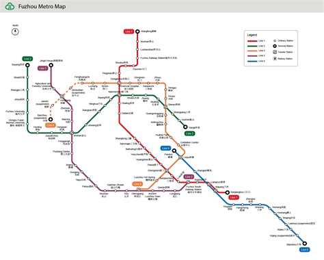 Fuzhou Metro Map: Subway Lines, Stations