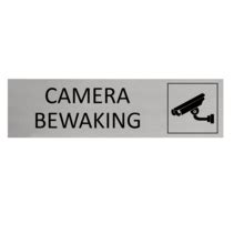 Aluminium Bordje Waarschuwing Camerabewaking Combicraft