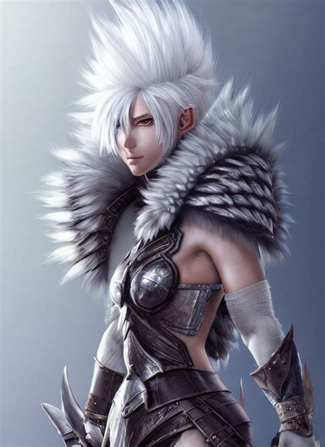 Krea Ai Warrior Fur Lined Wolf Armor Beautiful And G