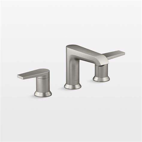 Kohler Hint Widespread Brushed Nickel Bathroom Sink Faucet + Reviews ...