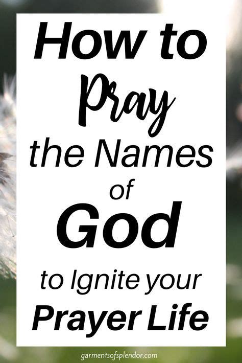 21 Names Of God To Pray Each Day Artofit