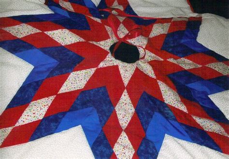 PATRIOTIC CHRISTMAS Tree Skirt Red White Blue 41" Wide Nice. $60.00 ...