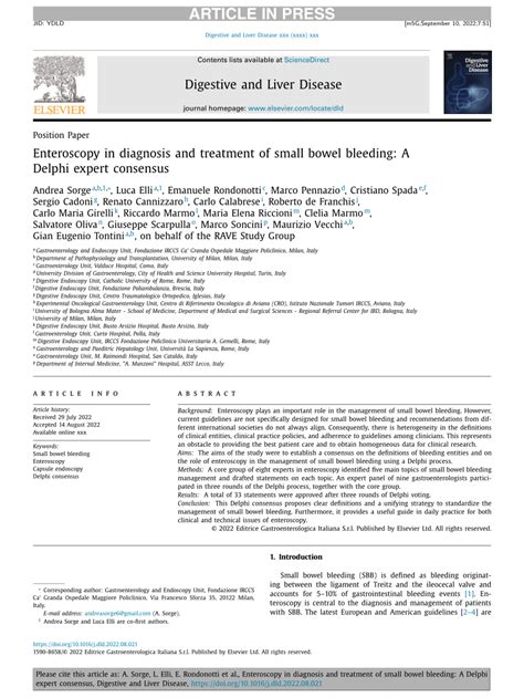 PDF Enteroscopy In Diagnosis And Treatment Of Small Bowel Bleeding A