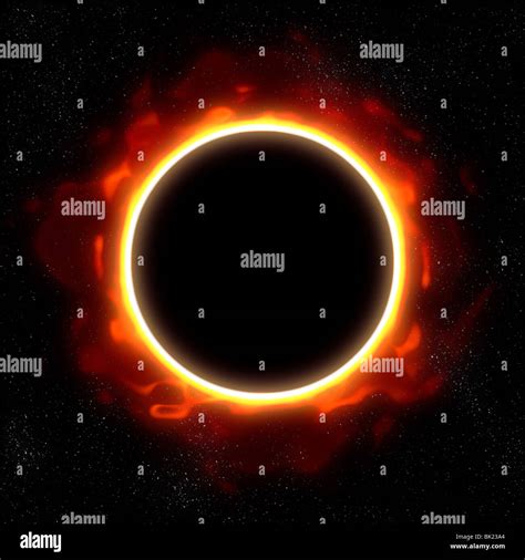 illustration of a total eclipse in space Stock Photo - Alamy